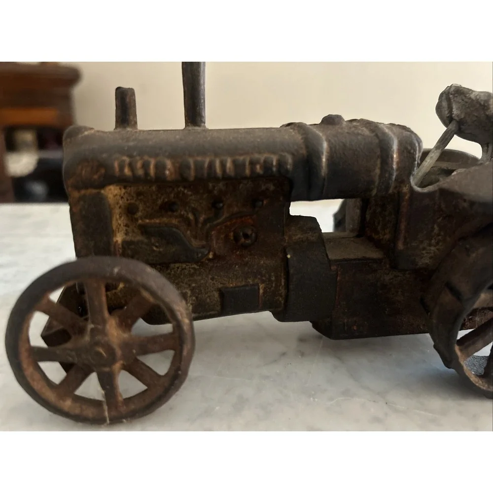 Antique Fordson Cast Iron Tractor with Driver by Arcade Manufacturing Company